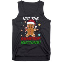 Gingerbread Man Santa Hat Not The Gumdrop Button Christmas Tank Top