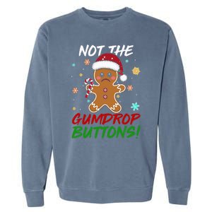 Gingerbread Man Santa Hat Not The Gumdrop Button Christmas Garment-Dyed Sweatshirt