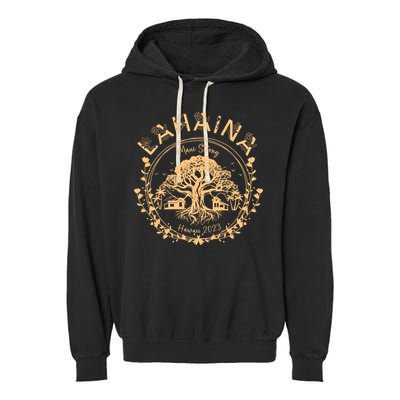 Golden Maui Strong Lahaina Strong Banyan Tree Garment-Dyed Fleece Hoodie