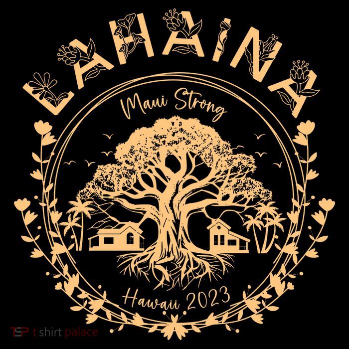 Golden Maui Strong Lahaina Strong Banyan Tree Tall T-Shirt