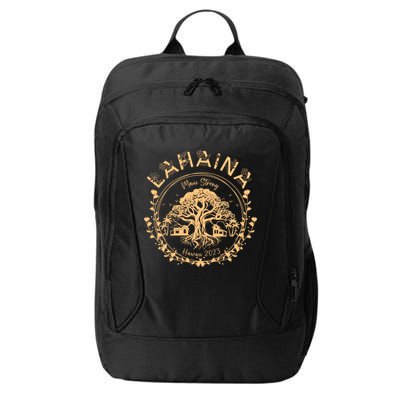 Golden Maui Strong Lahaina Strong Banyan Tree City Backpack