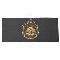 Golden Maui Strong Lahaina Strong Banyan Tree Large Microfiber Waffle Golf Towel