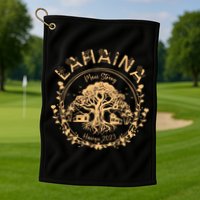Golden Maui Strong Lahaina Strong Banyan Tree Golf Towel
