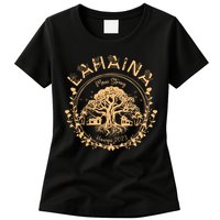 Golden Maui Strong Lahaina Strong Banyan Tree Womens T-Shirt