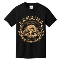 Golden Maui Strong Lahaina Strong Banyan Tree Kids T-Shirt