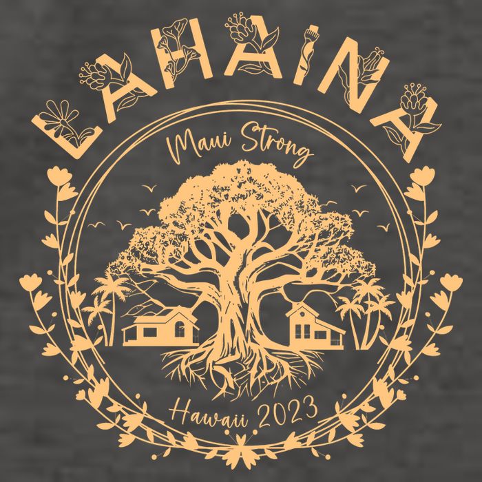 Golden Maui Strong Lahaina Strong Banyan Tree Vector Backpack