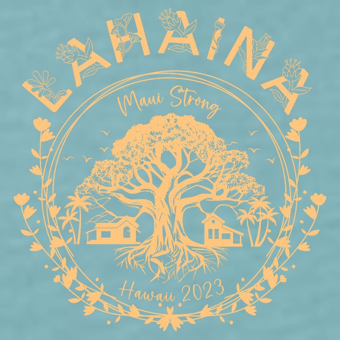 Golden Maui Strong Lahaina Strong Banyan Tree Sueded Cloud Jersey T-Shirt