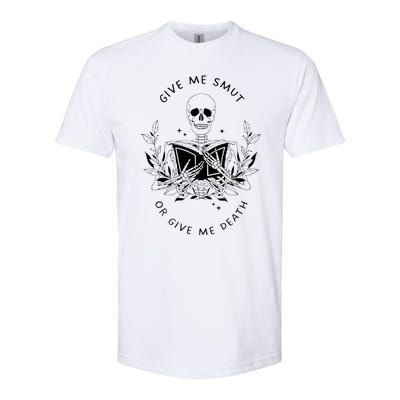 Give Me Smut Or Give Me Death Skeleton Book Lover Softstyle® CVC T-Shirt