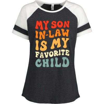 Groovy My Son In Law Is My Favorite Child Son In Law Funny Enza Ladies Jersey Colorblock Tee