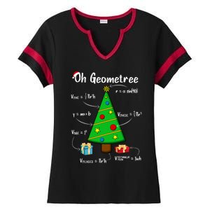 Geometry Math Science Teacher Christmas Oh Geometree Great Gift Ladies Halftime Notch Neck Tee