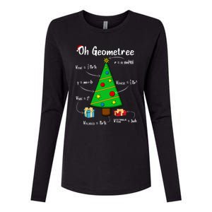 Geometry Math Science Teacher Christmas Oh Geometree Great Gift Womens Cotton Relaxed Long Sleeve T-Shirt