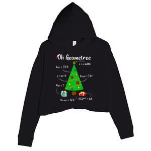 Geometry Math Science Teacher Christmas Oh Geometree Great Gift Crop Fleece Hoodie