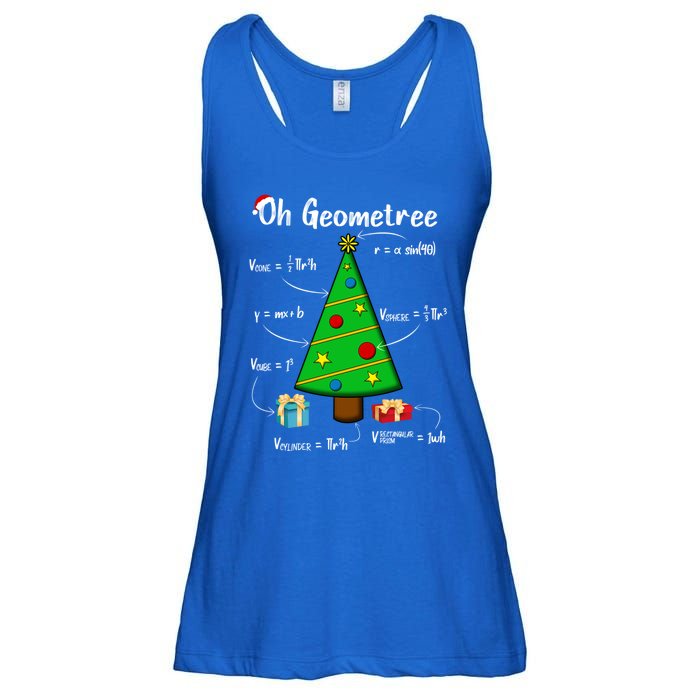 Geometry Math Science Teacher Christmas Oh Geometree Great Gift Ladies Essential Flowy Tank