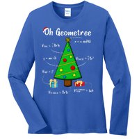 Geometry Math Science Teacher Christmas Oh Geometree Great Gift Ladies Long Sleeve Shirt