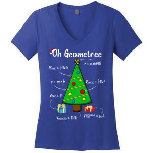 Geometry Math Science Teacher Christmas Oh Geometree Great Gift Women's V-Neck T-Shirt