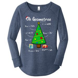 Geometry Math Science Teacher Christmas Oh Geometree Great Gift Women's Perfect Tri Tunic Long Sleeve Shirt