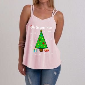 Geometry Math Science Teacher Christmas Oh Geometree Great Gift Women's Strappy Tank