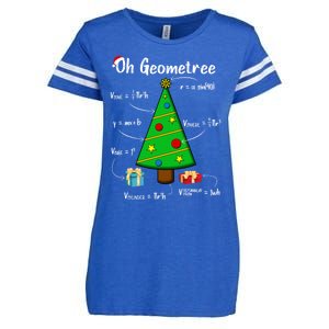 Geometry Math Science Teacher Christmas Oh Geometree Great Gift Enza Ladies Jersey Football T-Shirt