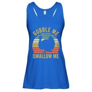 Gobble Me Swallow Funny Thanksgiving Feast Turkey Trot Gift Ladies Essential Flowy Tank