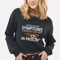 Googled My Symptoms Need Trump In Prison Cropped Pullover Crew