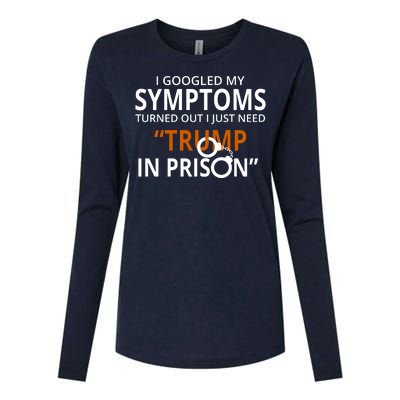 Googled My Symptoms Need Trump In Prison Womens Cotton Relaxed Long Sleeve T-Shirt