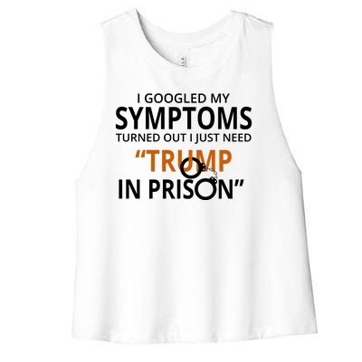 Googled My Symptoms Need Trump In Prison Women's Racerback Cropped Tank