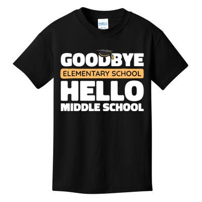 Goodbye Middle School Hello High School 8th Grade Graduation Kids T-Shirt