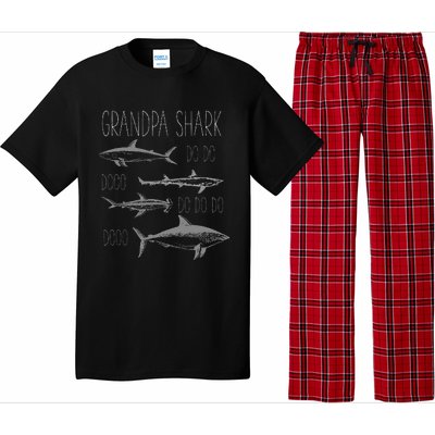 Grandpa Multiple Shark Do Doo Do Do Do Doo T Pajama Set