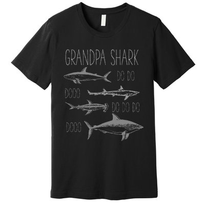 Grandpa Multiple Shark Do Doo Do Do Do Doo T Premium T-Shirt