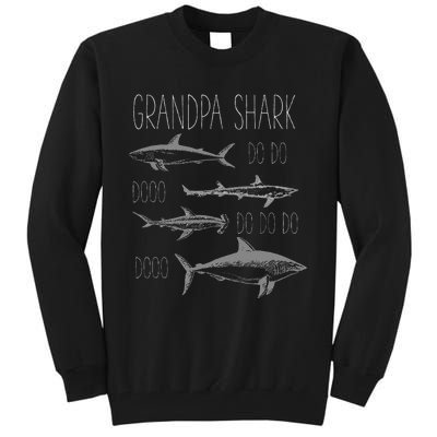 Grandpa Multiple Shark Do Doo Do Do Do Doo T Tall Sweatshirt