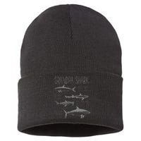 Grandpa Multiple Shark Do Doo Do Do Do Doo T Sustainable Knit Beanie