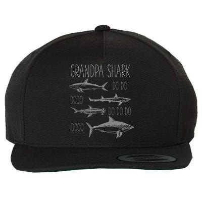 Grandpa Multiple Shark Do Doo Do Do Do Doo T Wool Snapback Cap