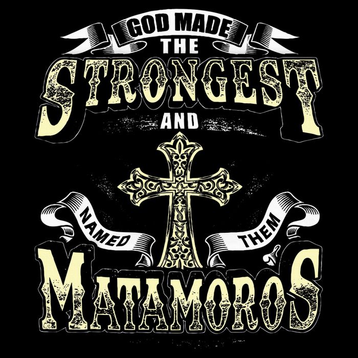 God Made The Stronggest And Named Them Matamoros Drawstring Bag