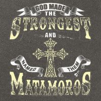 God Made The Stronggest And Named Them Matamoros Cotton Canvas Backpack