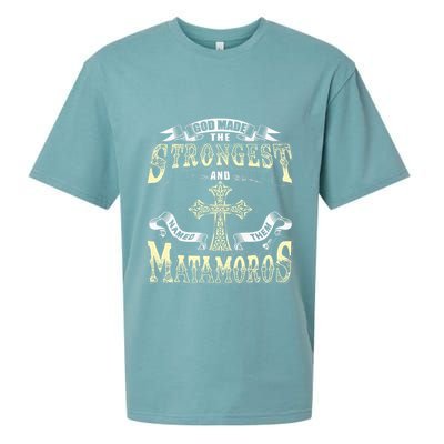 God Made The Stronggest And Named Them Matamoros Sueded Cloud Jersey T-Shirt