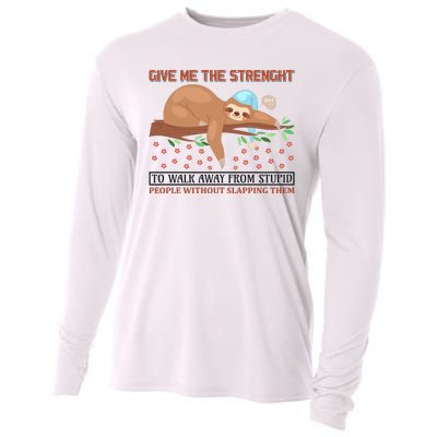 Give Me The Strength Tol Walk Away From Stupid Cooling Performance Long Sleeve Crew