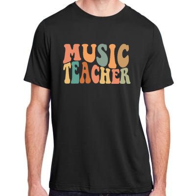 Groovy Music Teacher Cute Back To School Supplies Adult ChromaSoft Performance T-Shirt