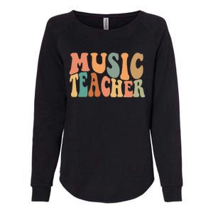 Groovy Music Teacher Cute Back To School Supplies Womens California Wash Sweatshirt