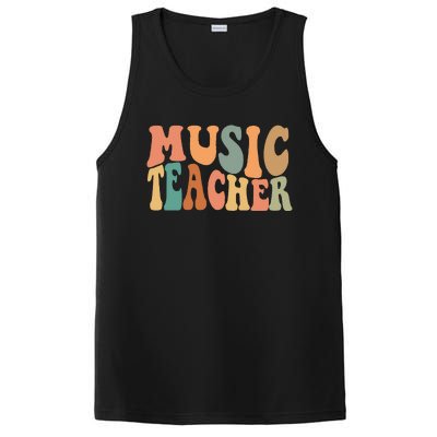 Groovy Music Teacher Cute Back To School Supplies PosiCharge Competitor Tank