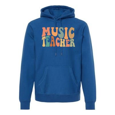 Groovy Music Teacher Cute Back To School Supplies Premium Hoodie