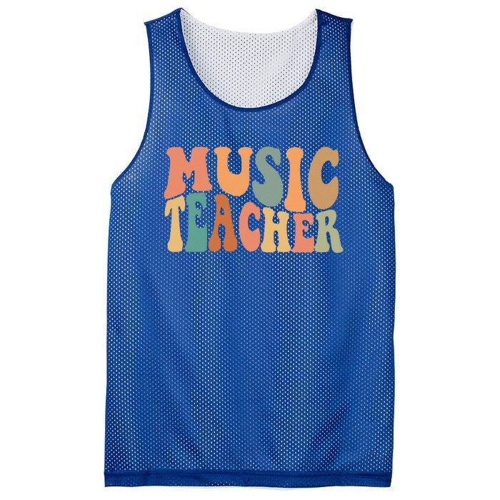 Groovy Music Teacher Cute Back To School Supplies Mesh Reversible Basketball Jersey Tank