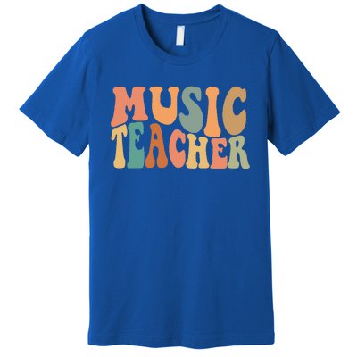 Groovy Music Teacher Cute Back To School Supplies Premium T-Shirt