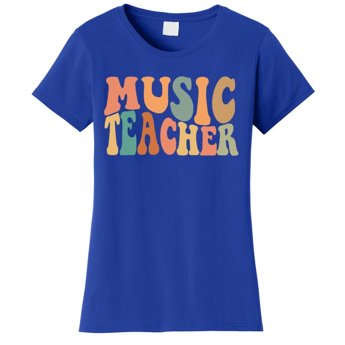 Groovy Music Teacher Cute Back To School Supplies Women's T-Shirt