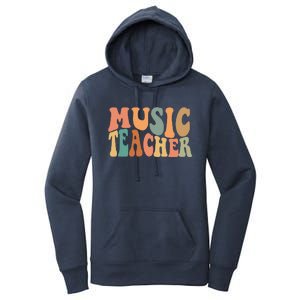 Groovy Music Teacher Cute Back To School Supplies Women's Pullover Hoodie