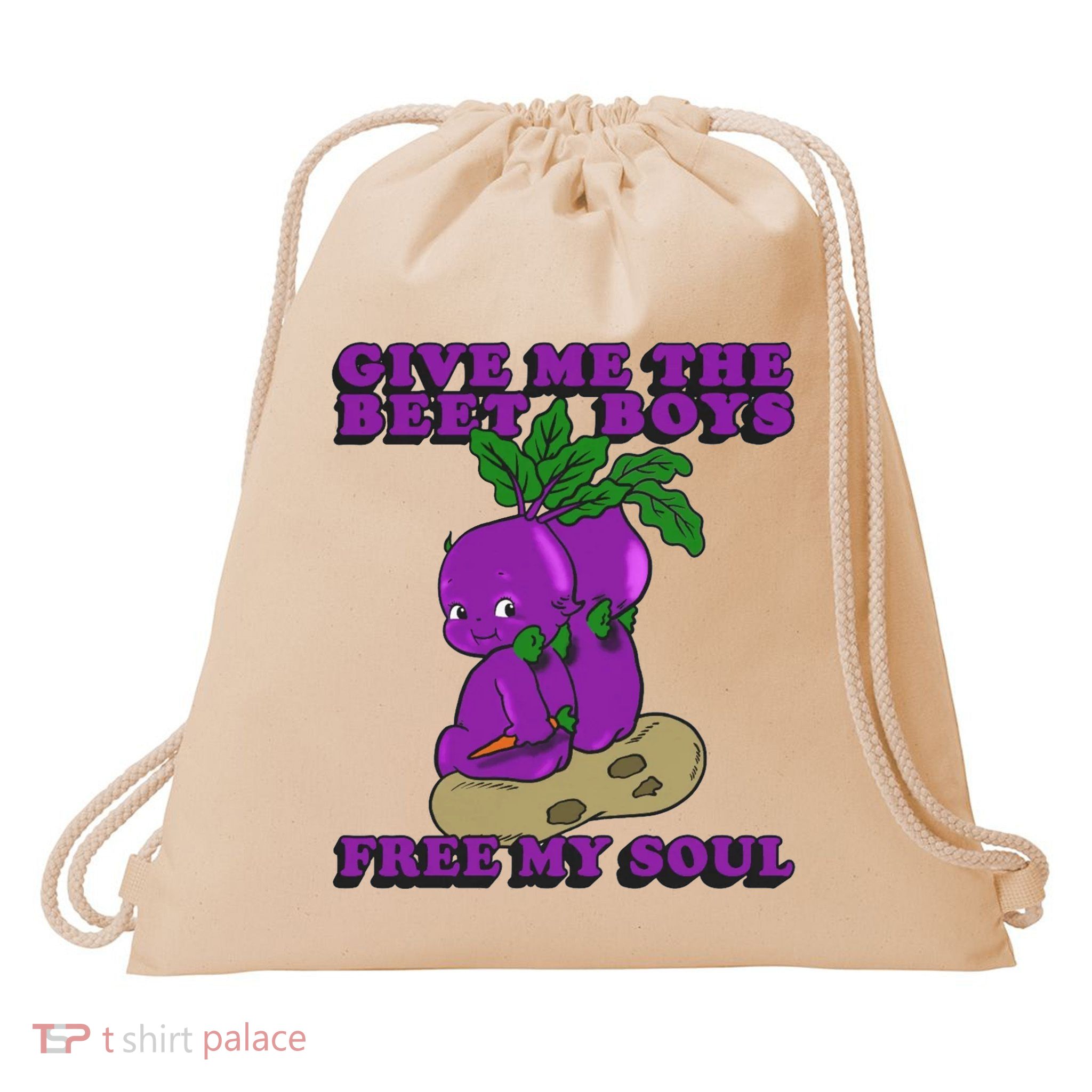 Give Me The Beet Boy And Free My Soul Drawstring Bag