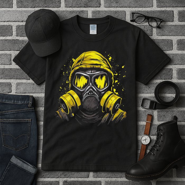 Gas Mask Toxic Biohazard Tall T-Shirt