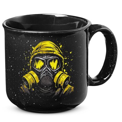 Gas Mask Toxic Biohazard 15oz Campfire Ceramic Mug