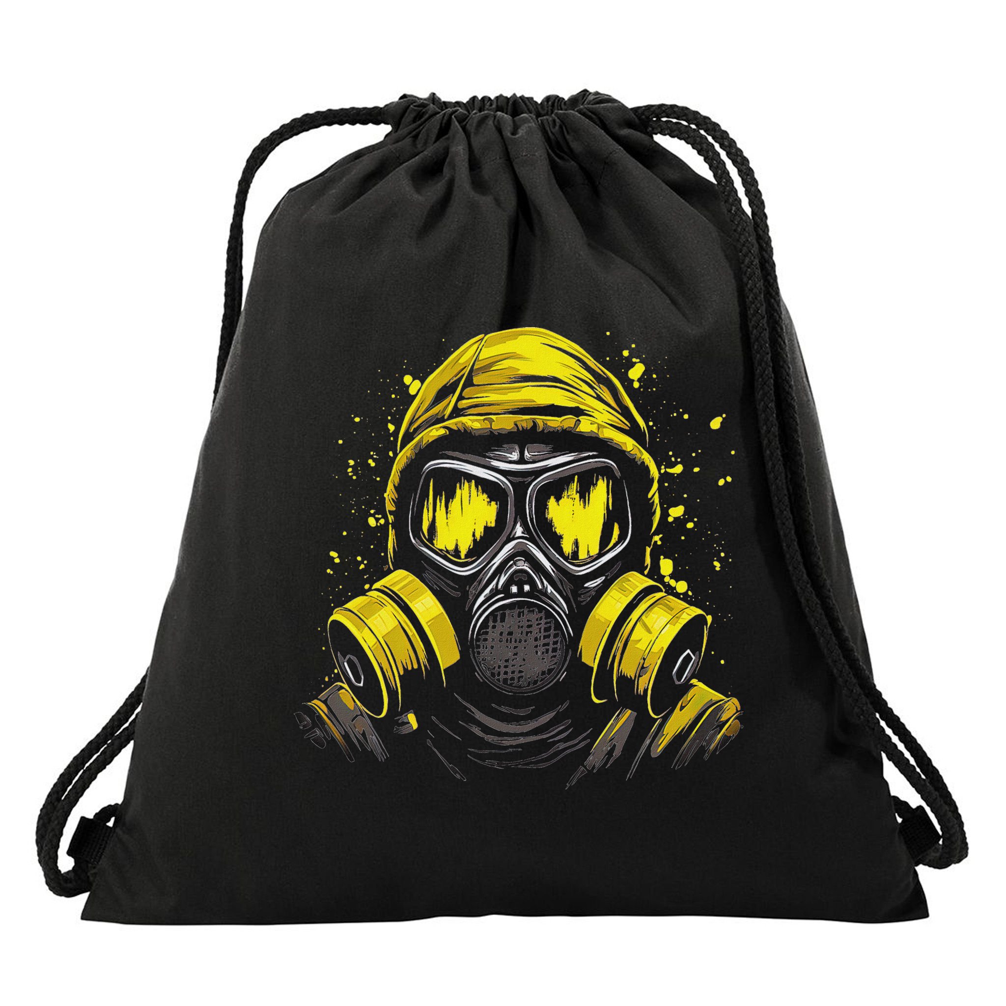 Gas Mask Toxic Biohazard Drawstring Bag