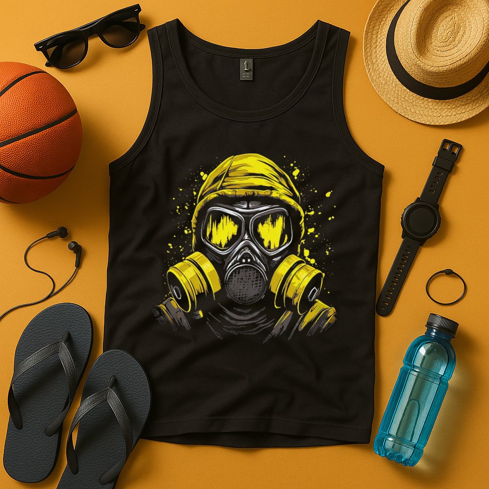 Gas Mask Toxic Biohazard Tank Top