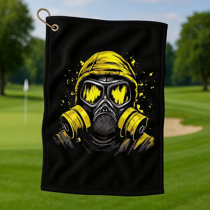 Gas Mask Toxic Biohazard Golf Towel